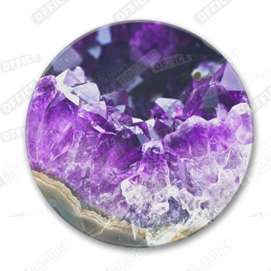 Магнитно-маркерная доска круглая Аметист фиолетовый